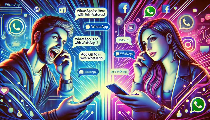 People chatting about GB WhatsApp being a better choice over WhatsApp